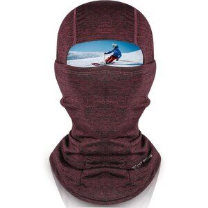 Balaclava Face Mask Windproof Thermal Hooded Hat for Men and Women Polyester
